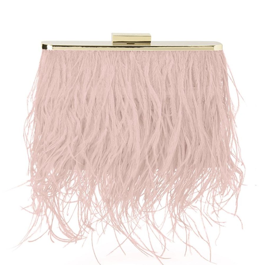 Bags Olga Berg | Estelle Pink Feather Clutch