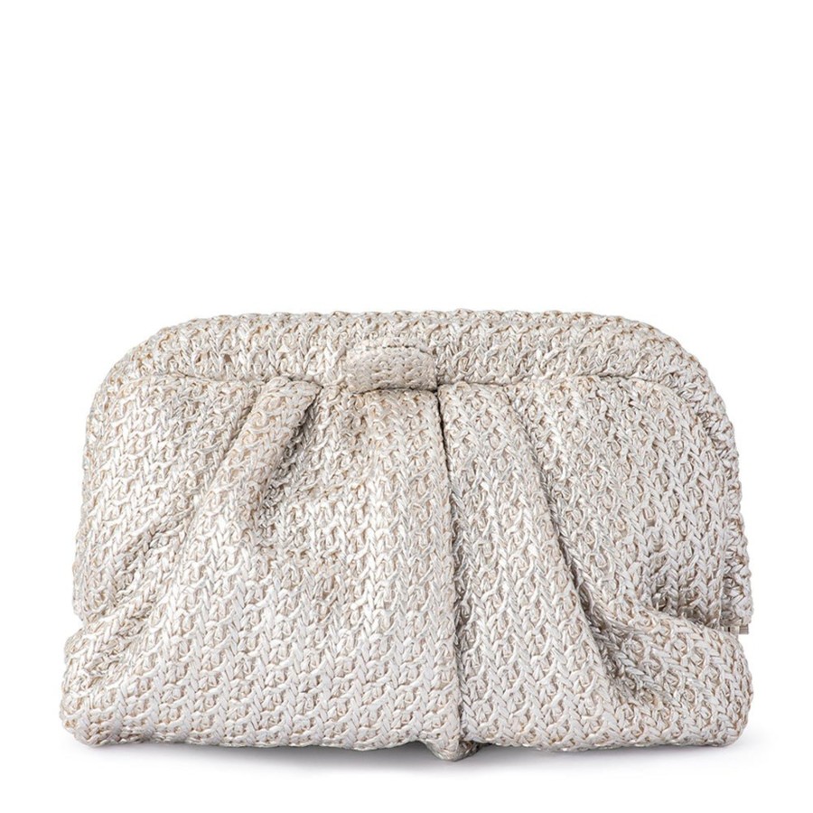 Bags Olga Berg | Stevie Pleated Woven Clutch