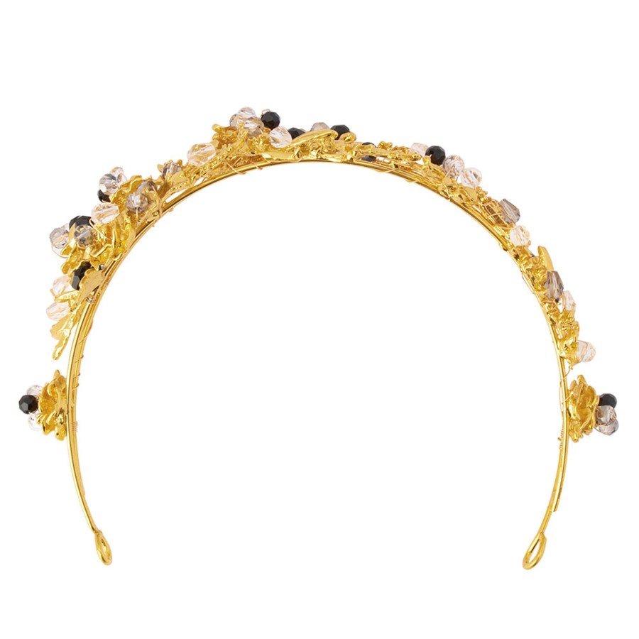 Headwear Olga Berg | Iris Beaded Leaf Headband