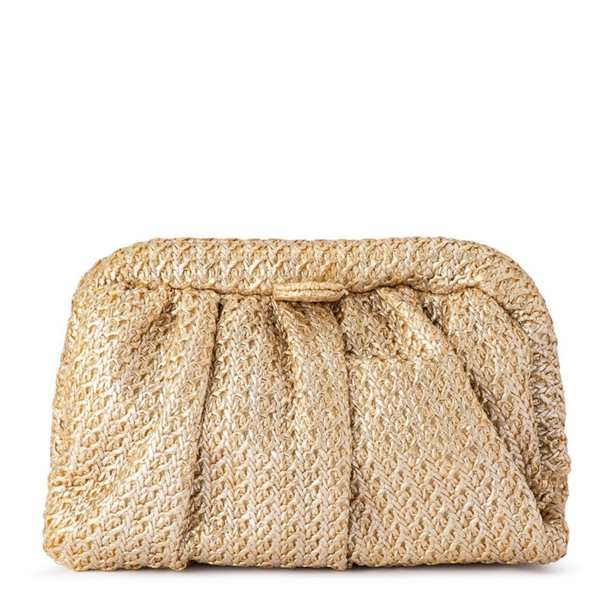 Bags Olga Berg | Stevie Pleated Woven Clutch