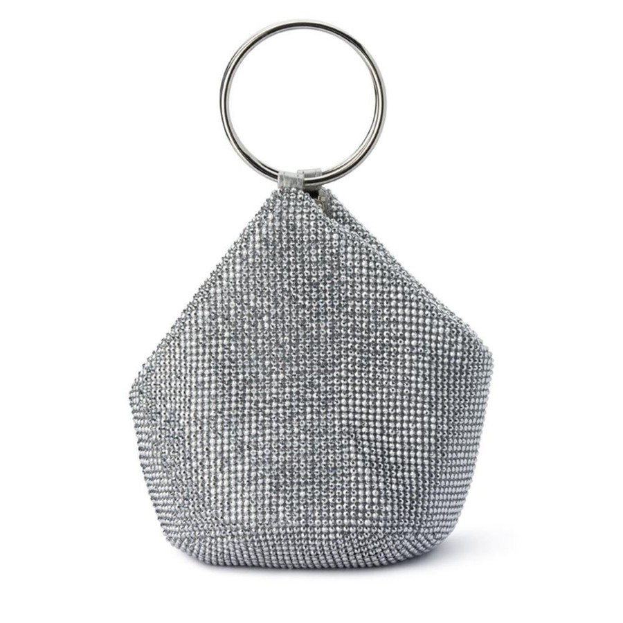 Bags Olga Berg | Ellie Crystal Mesh Ring Handle Bag