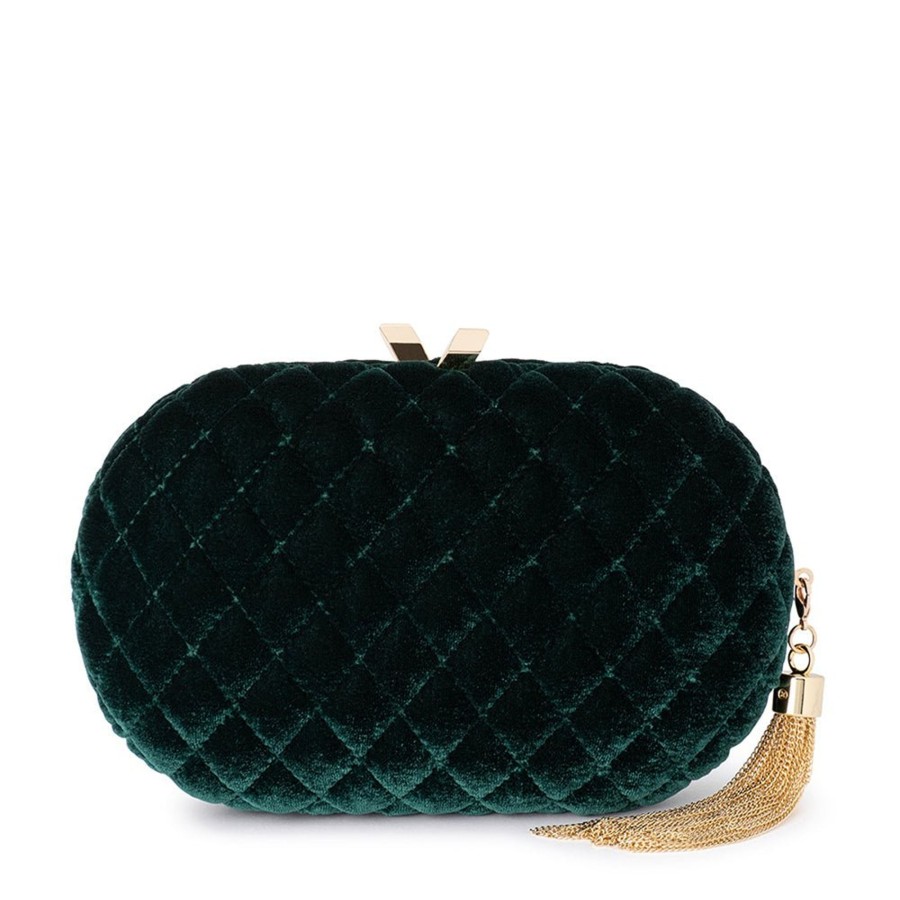 Bags Olga Berg | Rikki Quilted Velvet Clutch