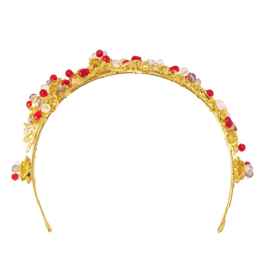 Headwear Olga Berg | Iris Beaded Leaf Headband