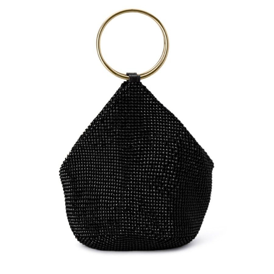 Bags Olga Berg | Ellie Crystal Mesh Ring Handle Bag