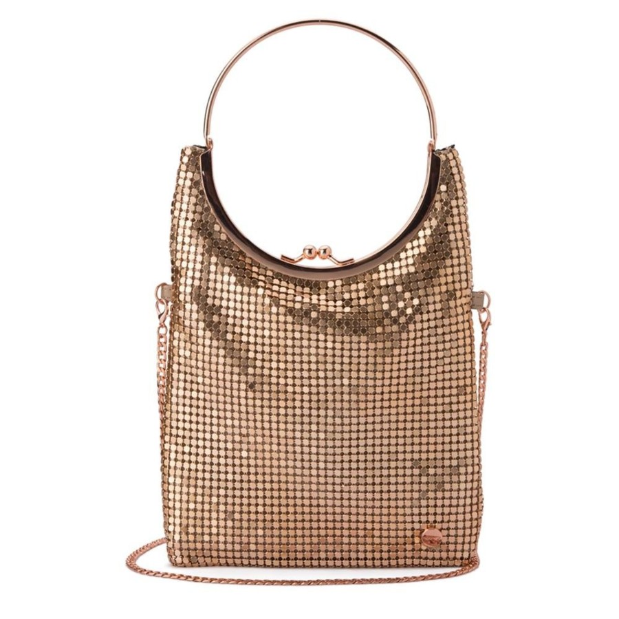 Bags Olga Berg | Gigi Mesh Circular Handle Bag