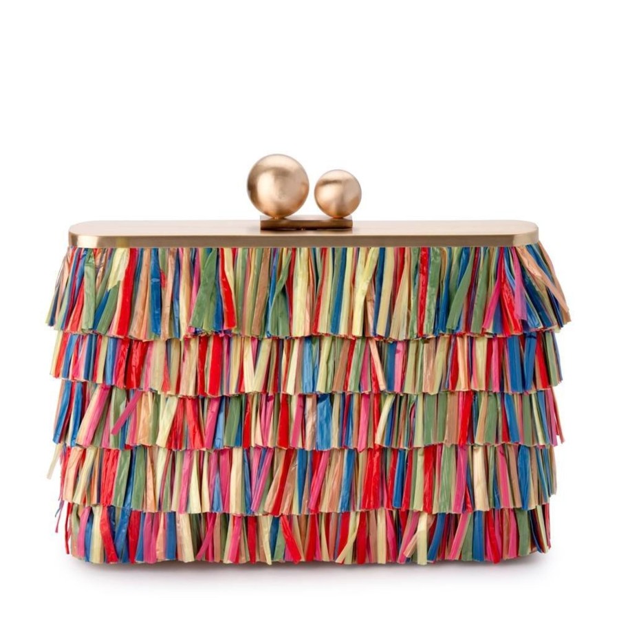 Bags Olga Berg | Carlita Carnivale Fringe Clutch Bag